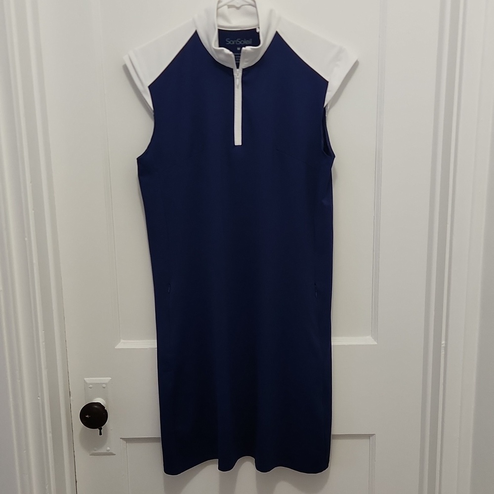 SanSoleil Women's 1/4 Zip Golf Dress Size Medium